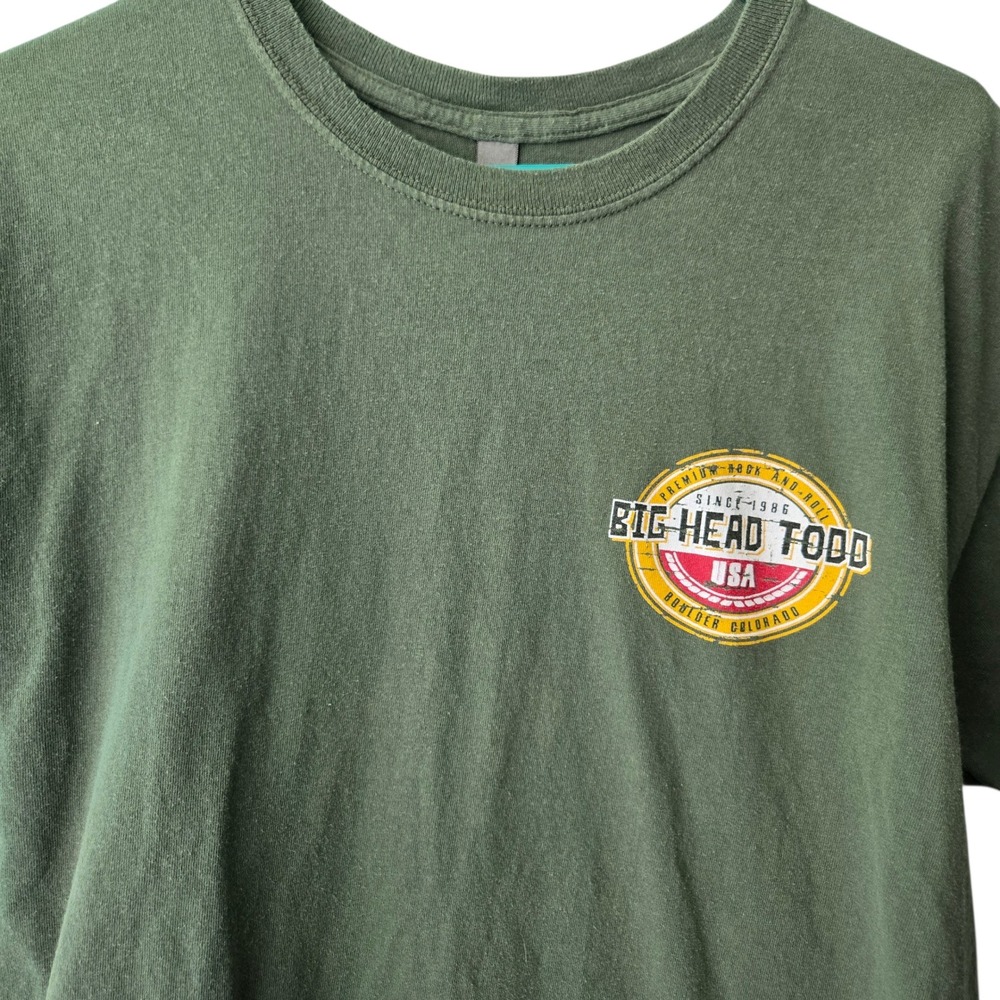 Ouray Big Head Todd USA Boulder Colorado Band Graphic T-Shirt Mens Large Green